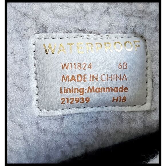 Cole Haan Grand.OS Waterproof Suede Hiking Boots Faux Fur Shearling Dove Gray 6 - Picture 11 of 13